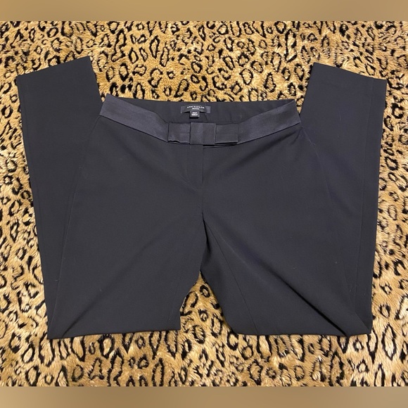Ann Taylor Black Cropped Tuxedo Pants - Picture 2 of 4